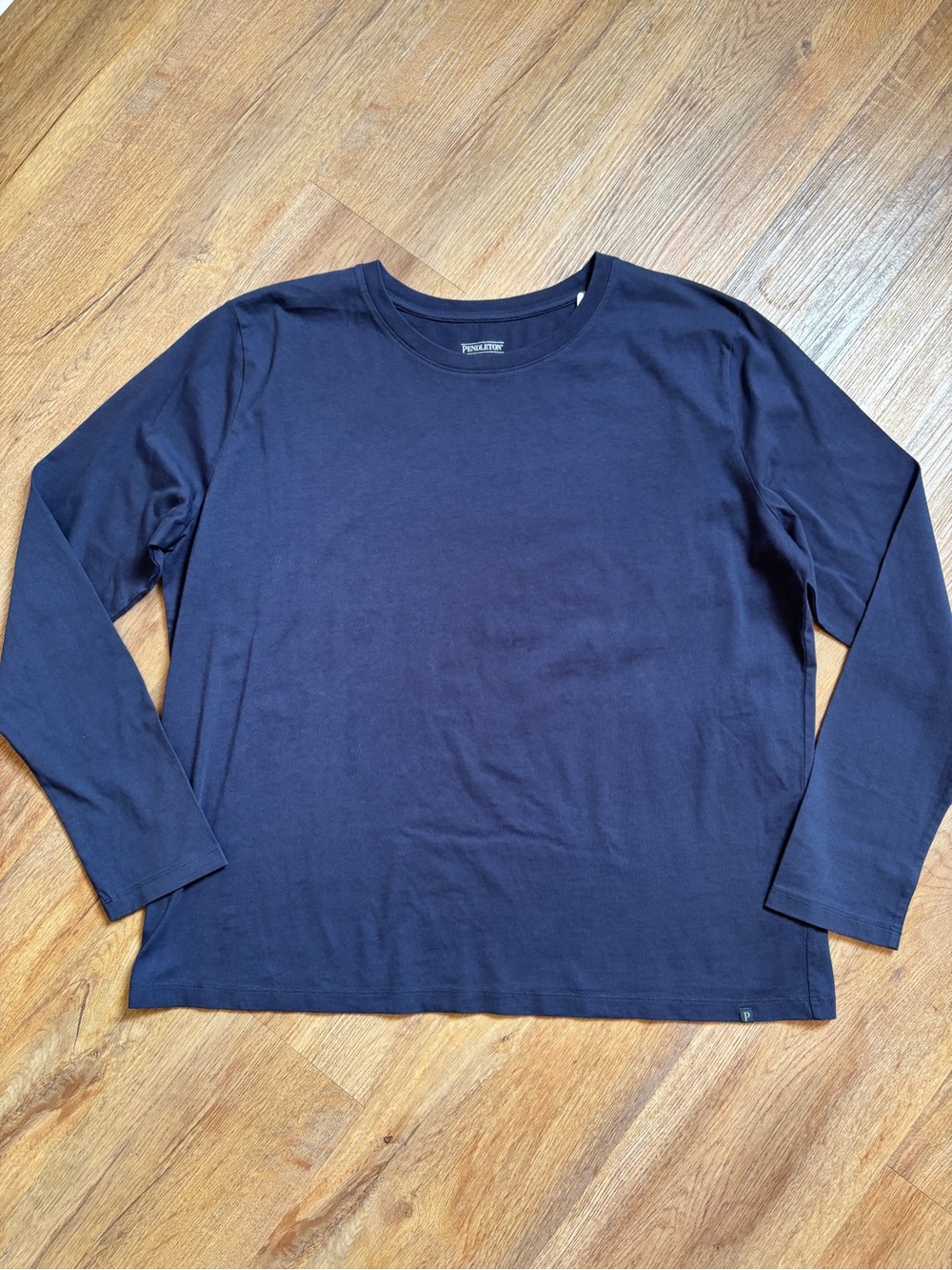 Pendleton Deschutes navy blue long sleeve Cotton Tee Shirt Sz. XL